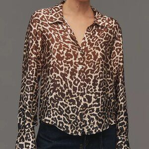 Cloth and Stone Animal Print Top from Anthropologie  NEW